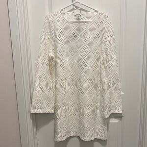Haute Hippie Cream Long Sleeve Dress
